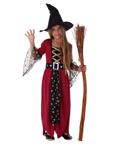 Magicoo Rode heksenjurk meisjes