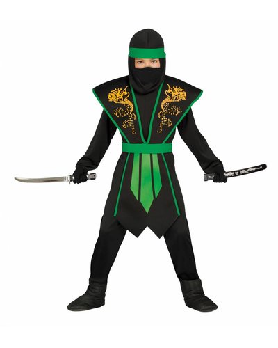 Magicoo Groen Ninja kostuum kind met panser