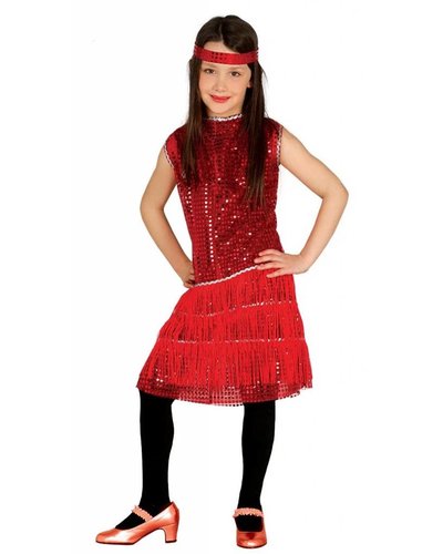 Fiestas Guirca Rood Charleston pak meisjes