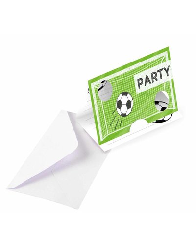 Amscan 8 uitnodigingen voor een voetbalparty