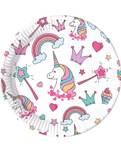 Amscan Partyborden unicorn "Magic Party" eenhoorn