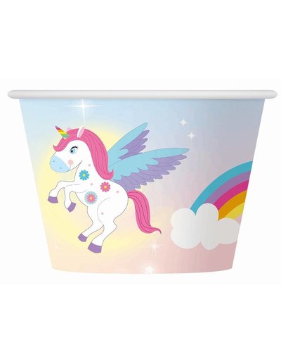 Amscan 6 ijs bekers unicorn
