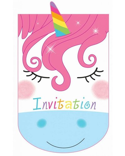 GoDan S. A. Uitnodigingen unicorn eenhoorn party