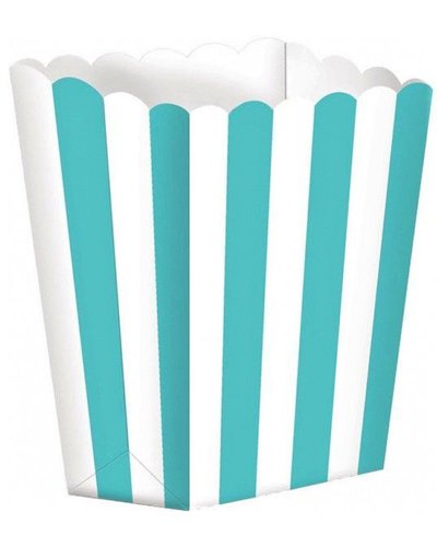GoDan S. A. 5 popcorn partyboxes wit-blauw
