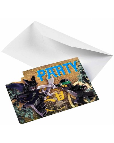 Amscan 8 uitnodigingen Ninjago party