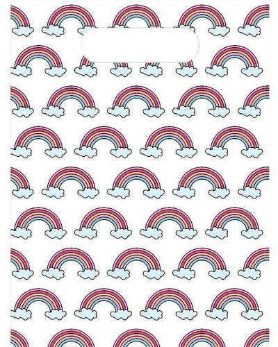Amscan 6 traktatie zakjes unicorn regenboog