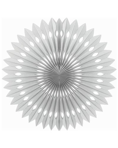 Amscan Papieren waaier zilver - 40 cm