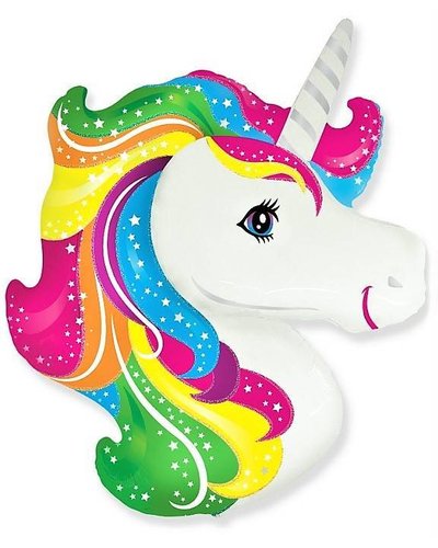 GoDan S. A. Folieballon - regenboog unicorn -  90 cm