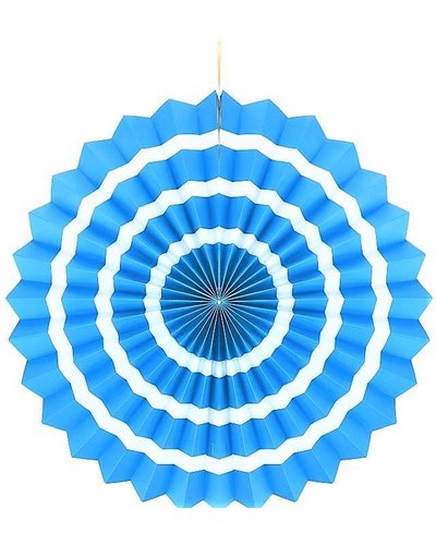 GoDan S. A. papierwaaier blauw-wit - 40 cm