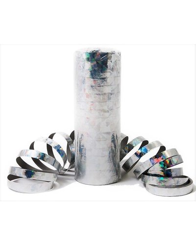 GoDan S. A. Zilverkleurige party streamers- 4 meter