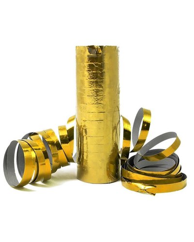 GoDan S. A. Goudkleurige party streamers- 4 meter
