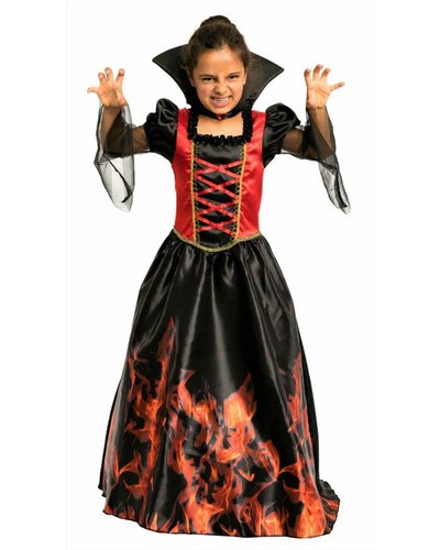 Magicoo Vampierjurk met vlammen voor meisjes