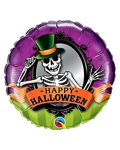 Fiestas Guirca Halloween folieballon "Skelet met hoed"