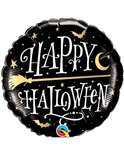 Fiestas Guirca Halloween folieballon "gouden bezem"