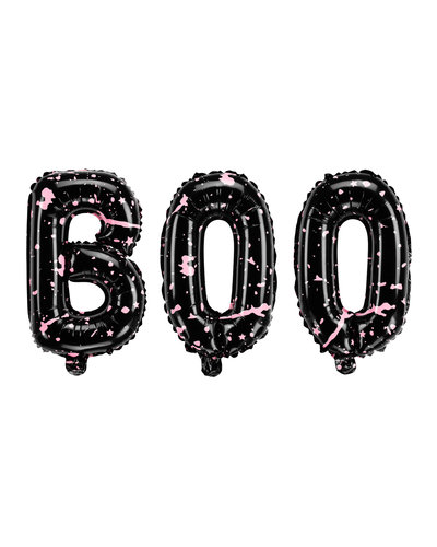 Partydeko Halloweenfolie ballon BOO 65 x 35cm