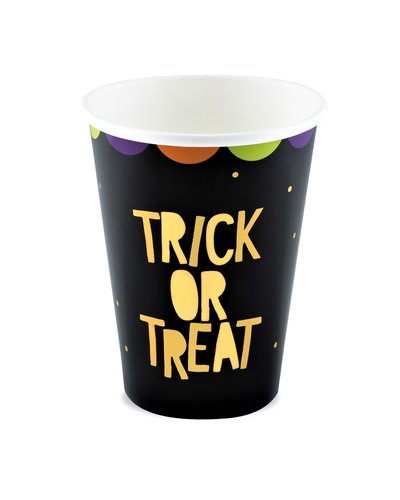 Partydeko 6 Halloween bekers "Trick or Treat"