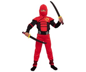 beu waarom Verval Rood ninja pak voor kinderen - Magicoo