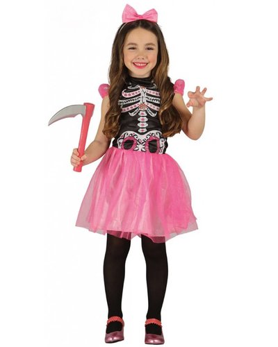 Fiestas Guirca Roze skelet pak meisjes