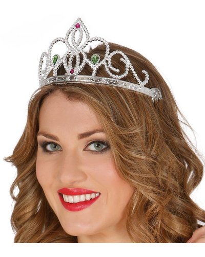 Fiestas Guirca Diadeem zilver voor prinsessen
