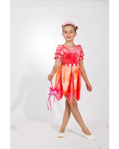 Magicoo Roze oranje bloemenfee prinsessenjurk meisjes
