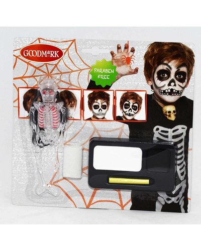 Goodmark Schminkset skelet voor Halloween