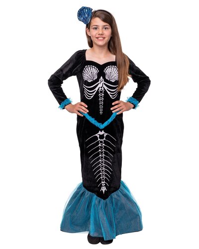 Magicoo Zeemeermin Skelet Kostuum voor Meisjes