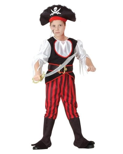 Magicoo Piratenkapitein pak jongens rood/zwart