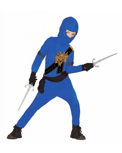 Fiestas Guirca Blauw Ninja kostuum kind