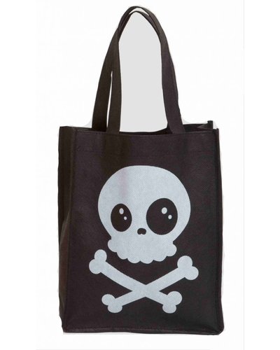 Fiestas Guirca Snoep tas met skelet kop voor halloween