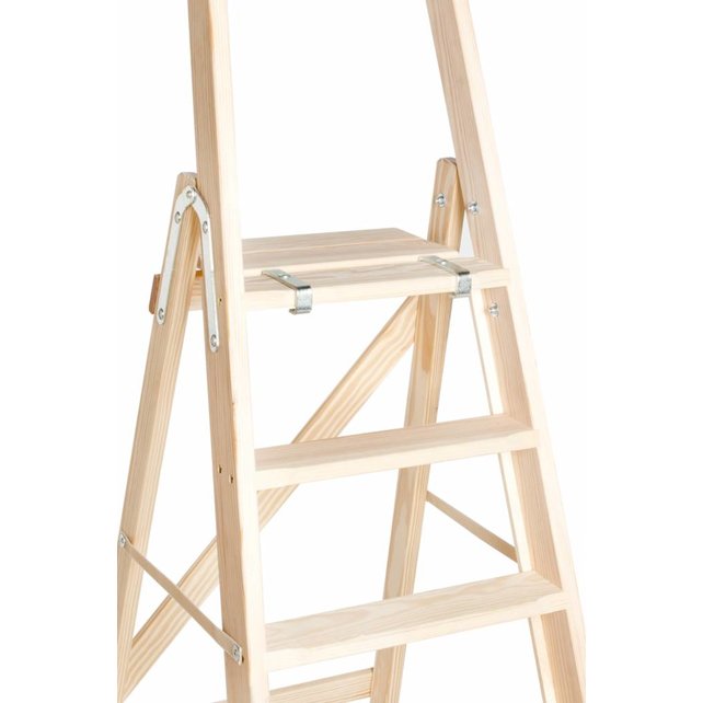 Houten plateautrap (grenen) Houten plateautrap (grenen)