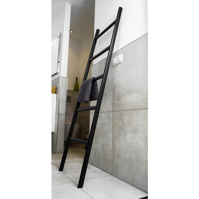 Badkamer ladder eikenhout zwart gelakt