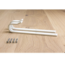 Witte bevestigingshaken set (gepoedercoat)