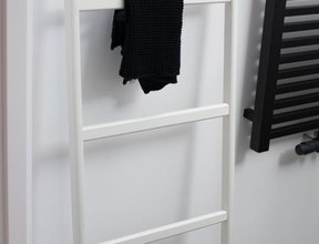 Handdoek ladder wit eiken