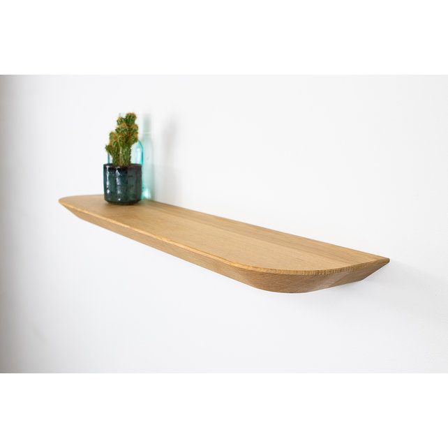 Zwevende wandplank facet nature gelakt