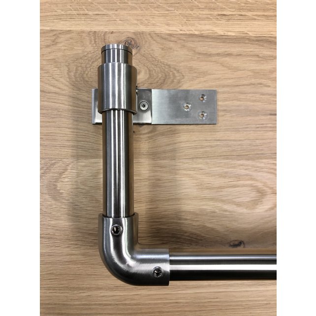 RVS trapleuning voor houten trap