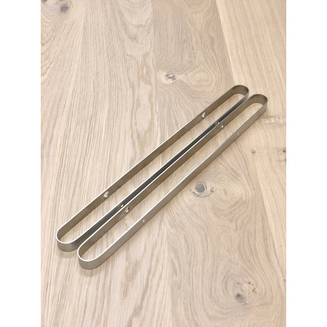 Geborsteld RVS ophangbeugels set