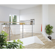 Interio balustrade set beukenhout/staal RAL 9006