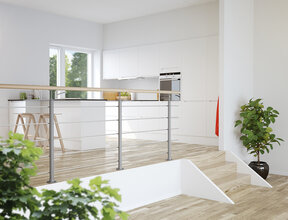 Interio balustrade beuken/staal set