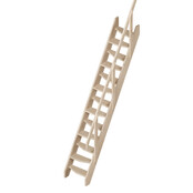 Kyoto vaste ruimtebesparende trap met leuning vurenhout - 54 cm breed Kyoto vaste ruimtebesparende trap met leuning vurenhout - 54 cm breed