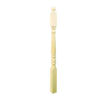 Gedraaide baluster klassiek vurenhout 130 cm (PT3)