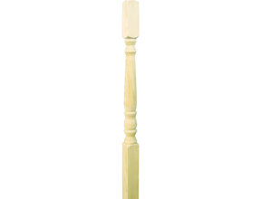 Gedraaide baluster klassiek vurenhout 130 cm (PT3)