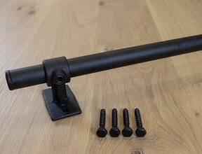 Zwarte bevestigingsstang  60 cm
