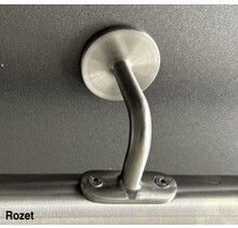 Draagbeugel trapleuning RVS Rozet