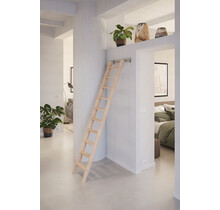 Houten zoldertrap  beuken (timmermanstrap)