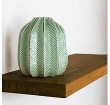 S513 - recht notenkleur gelakt - 220 cm