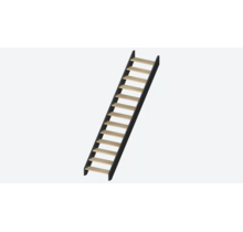 Liverpool rechte en brede trap eikenhout