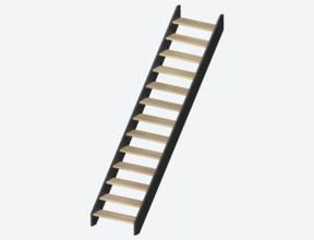 Liverpool rechte en brede trap eikenhout