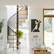 Kappa vaste ruimtebesparende wenteltrap zwart