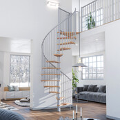 Sigma vaste ruimtebesparende wenteltrap zilvergrijs