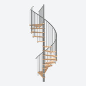 Sigma vaste ruimtebesparende wenteltrap zilvergrijs